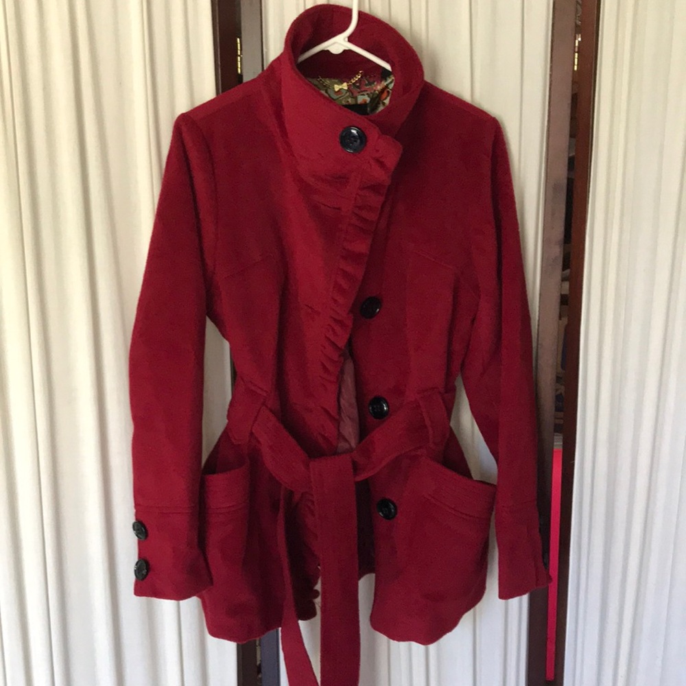 Burgundy Red Steve Madden coat Sz L